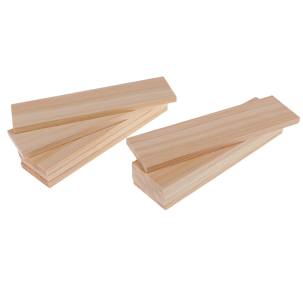 10Pcs Balsa Wood Sheets 150x40x6mm for Airplane/Boat Model DIY Card Wooden Name Card Wood Plaque Shapes Sign Craft