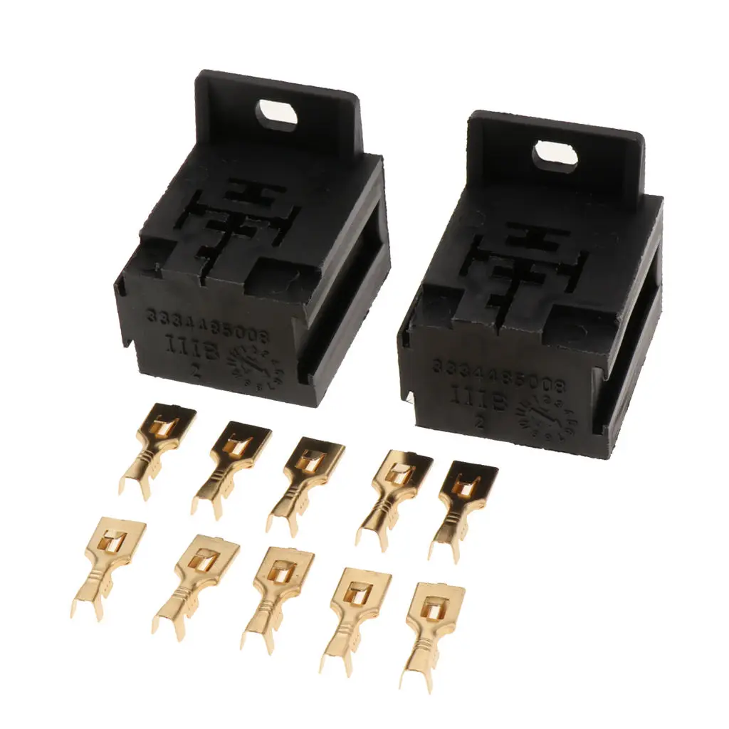 2 x Premium Quality Relay Base Holder and Mount Kit for 5 Pin Relays