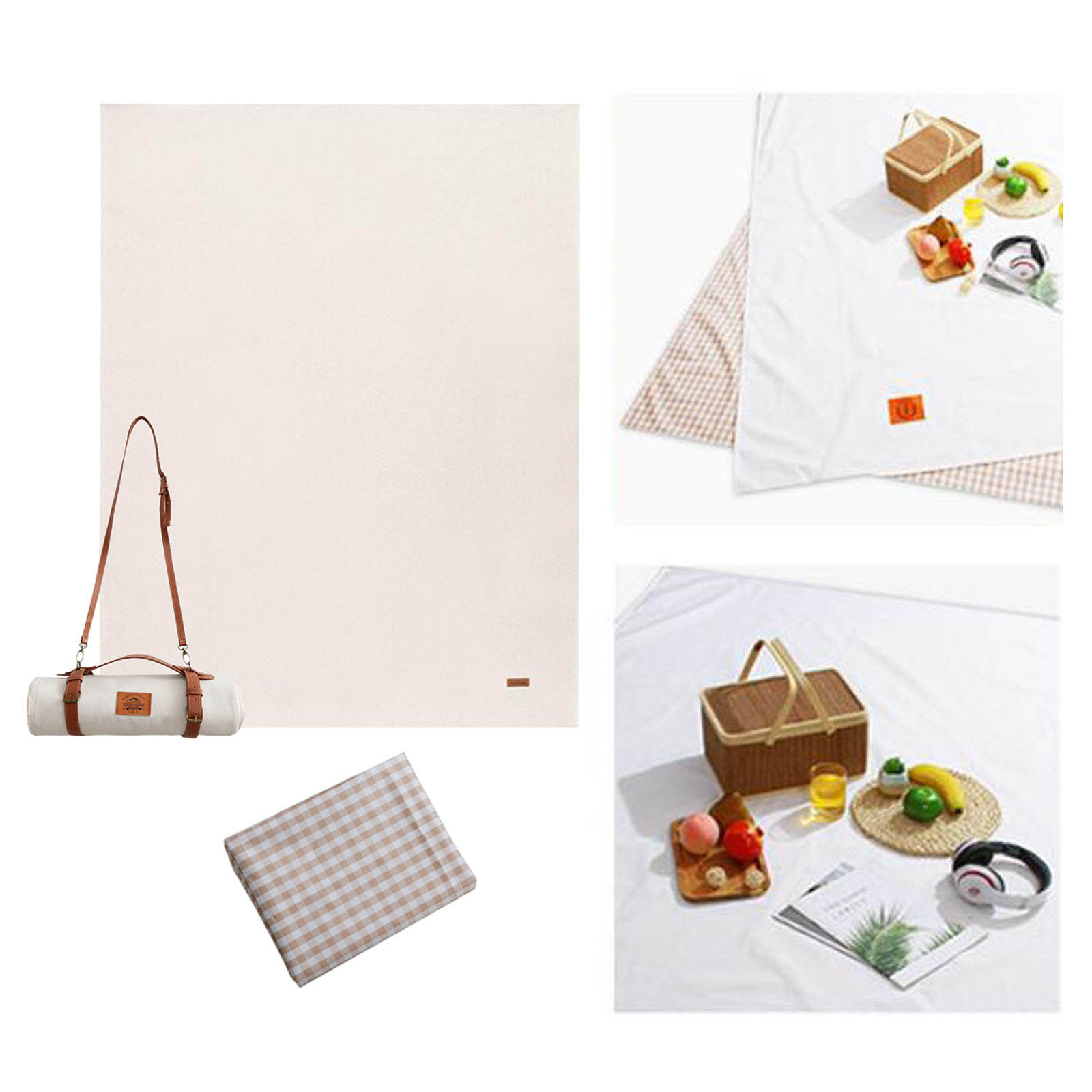 Picnic Blanket Portable Canvas Picnic Mat Ultralight Outdoor Camping Blanket Hiking Beach Blanket Mat Travel Mat