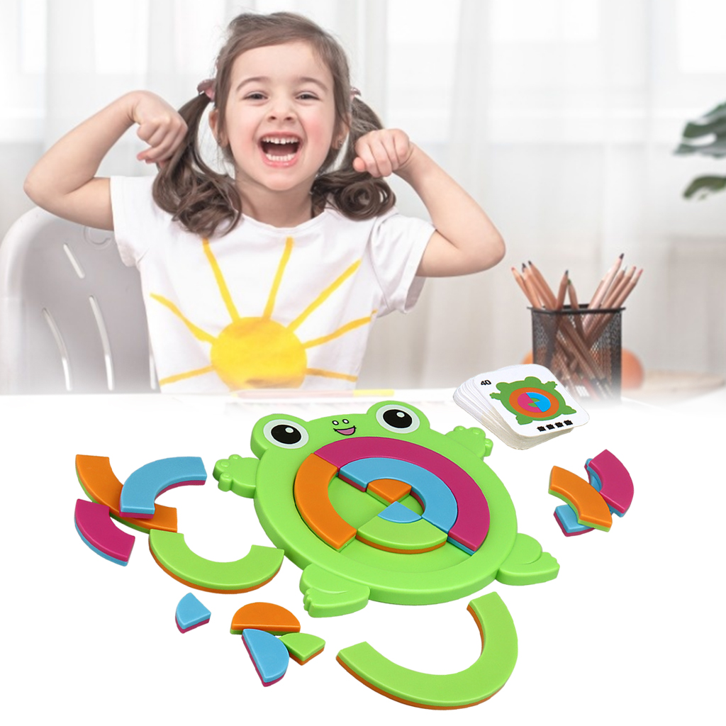 Creative Frog Shapes Match Block Jigsaw Puzzles Game Learning Educational Development Logical Thinking Toys Board Game