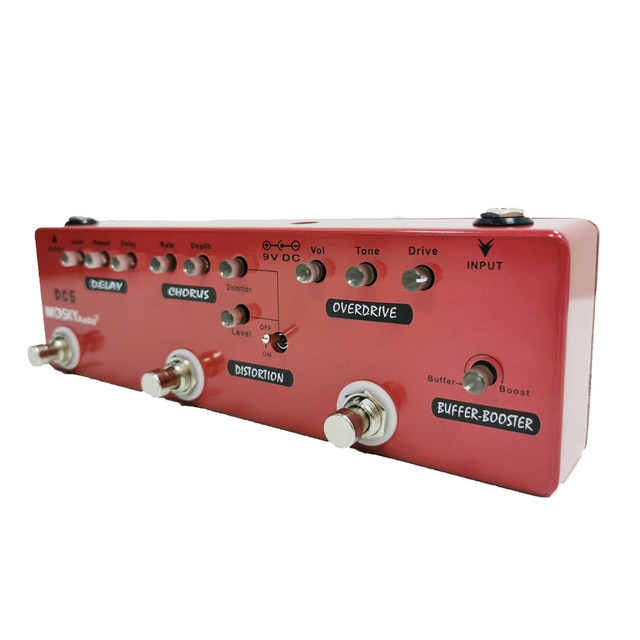 Mosky dc5 6-in-1ギター,マルチ効果,ペダルブースター,バッファ