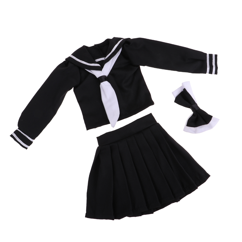 Adorable College Style Uniform Set For 1/3 BJD Girl Dolls Accessories Black