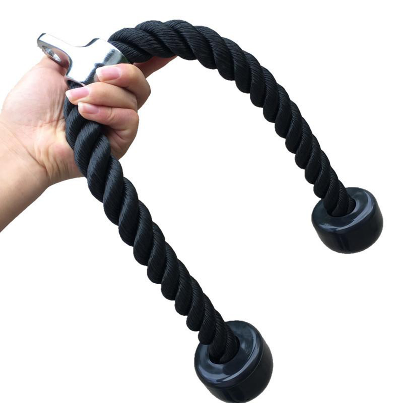 Tricep Single Rope Push Pull Down Pulley Cable Attachment LAT Pull Down Handle