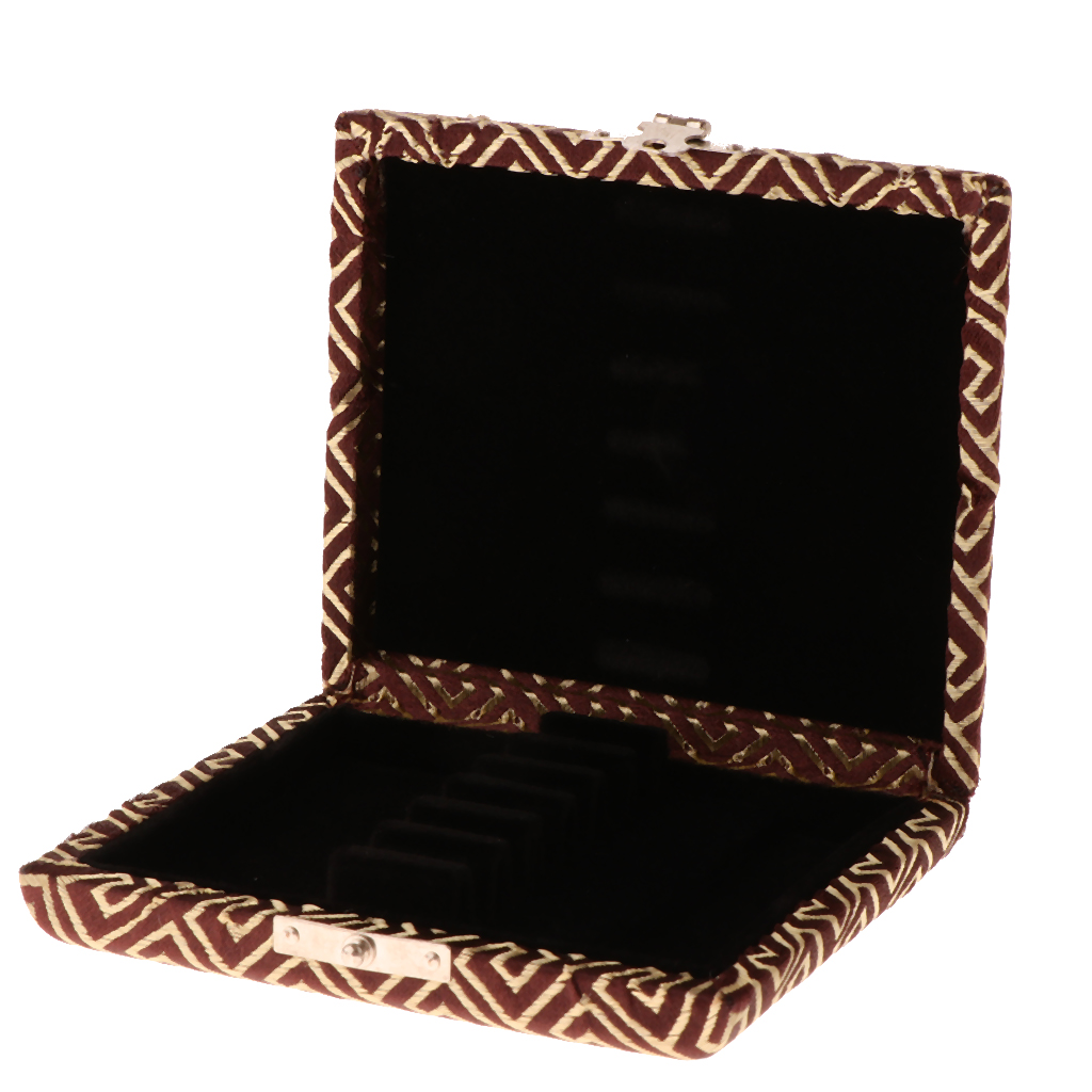 Solid Wood Oboe Reed Case Holder with Internal Thicken Flannel for 6Pcs Reeds