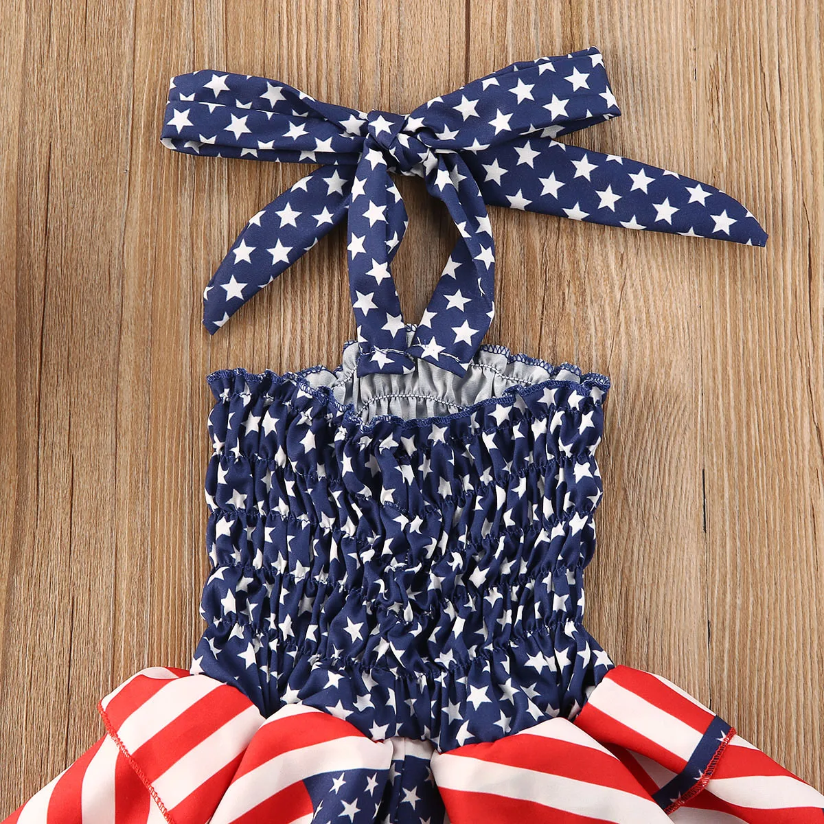 Independence Day Outfit Toddler Girls Ruffle Dress - MumsDeal