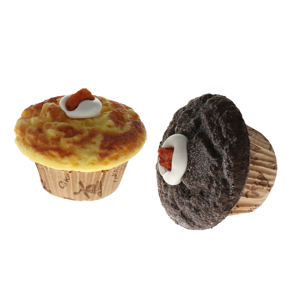 Artificial Cakes Simulation Decorative Cupcake Model Props Dessert Props,Made of Polyurethane, eco-friendly