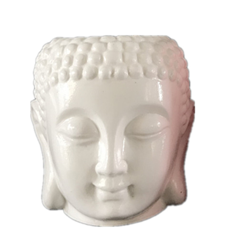 Buddha Head Silicone Mold for Candlestick Tray Making DIY Flower Pot Vase Concrete Pen Holder Planter Mould
