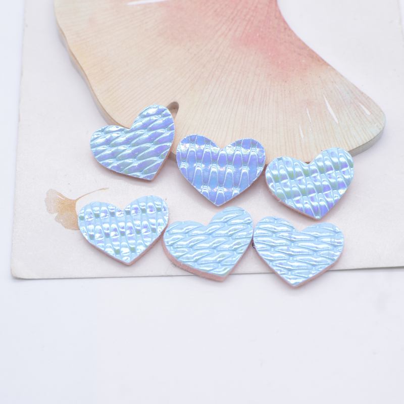 100 Stücke 2*1,5 cm PU Herz Applikation für Handgemachte Hut Handwerk Kleidung Nähen Patches DIY Baby Kopfbedeckungen BB Clips Bogen Dekor Zubehör – Detail 8