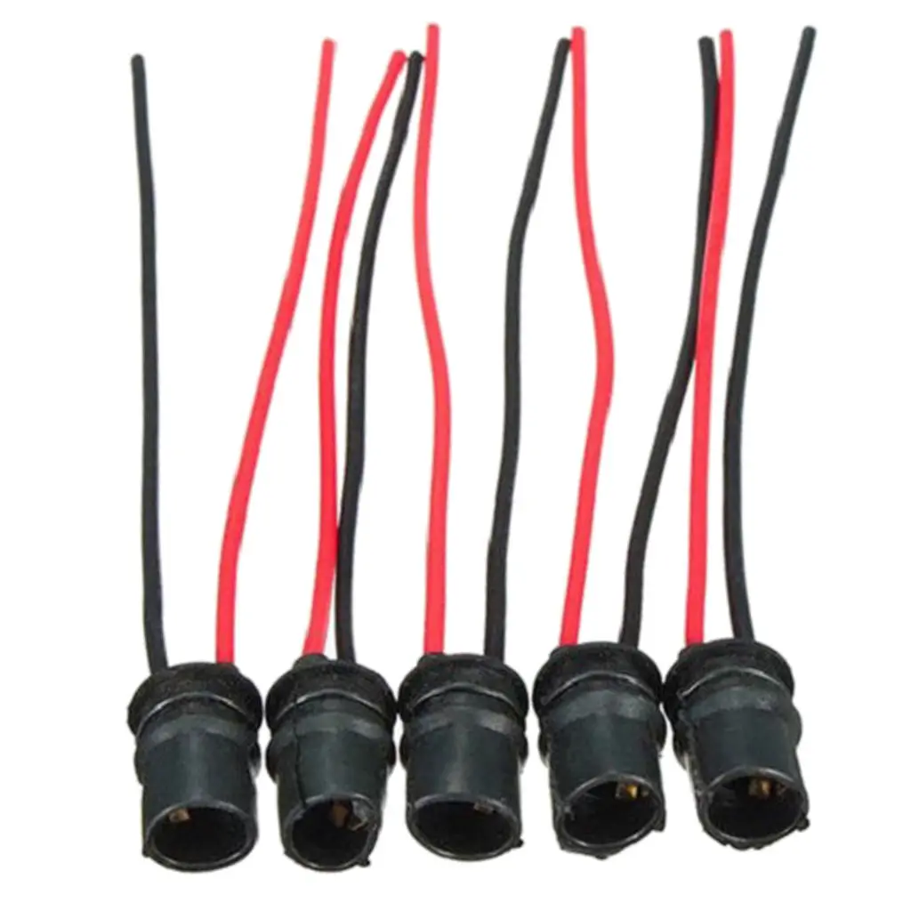 5pieces T10 W5W Wedge Light Bulb Socket Connector Holder For Auto Truck Boat