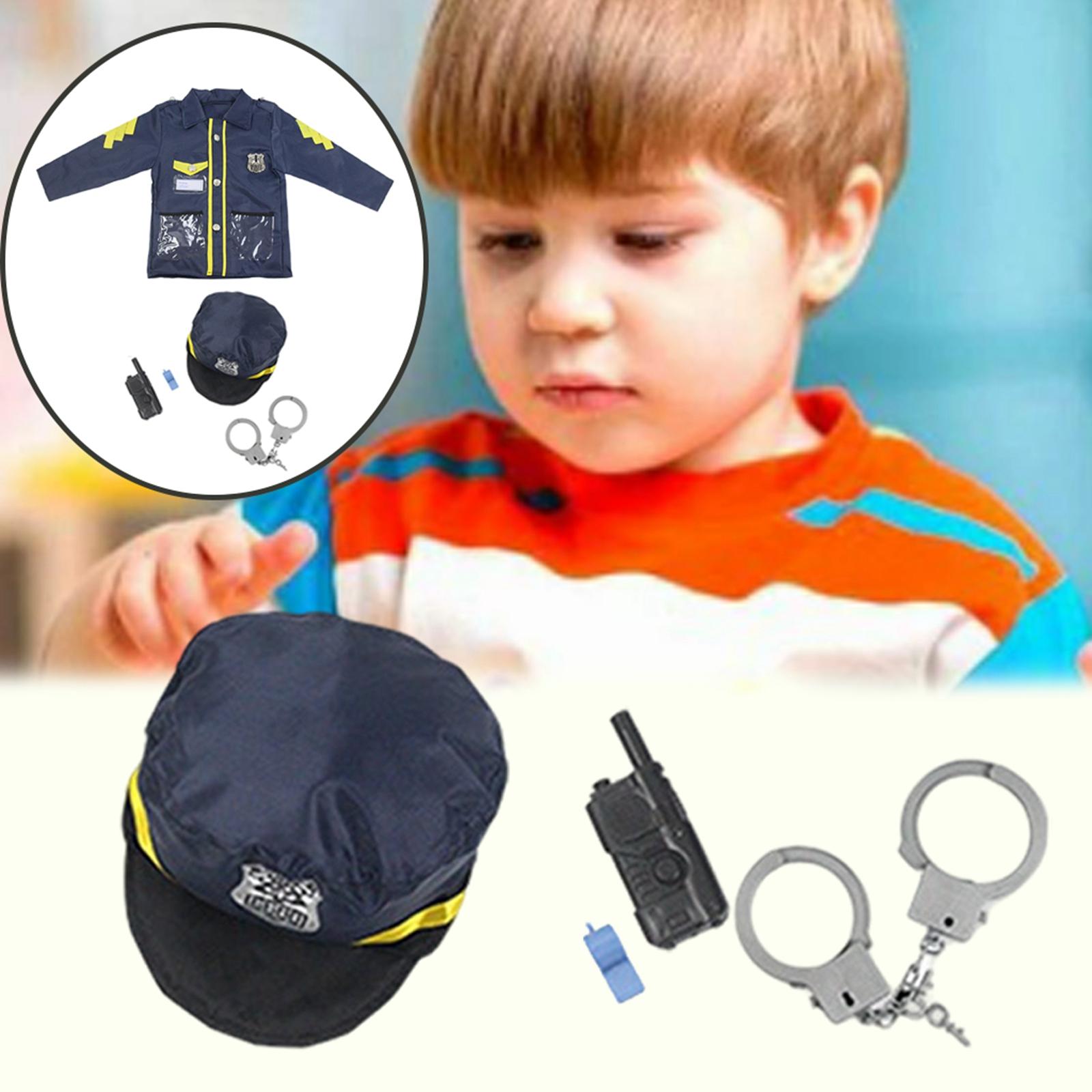 Fireman Costume Cosplay Firefighter Role-Play for Halloween 100-130cm Kids Girls Boys