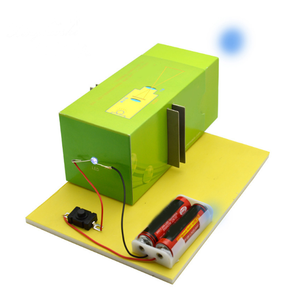 DIY Assembly Handmade Slide Projector Model Set Kids Students Science Toy Experiment Kit Preschool Early Learning Home Display
