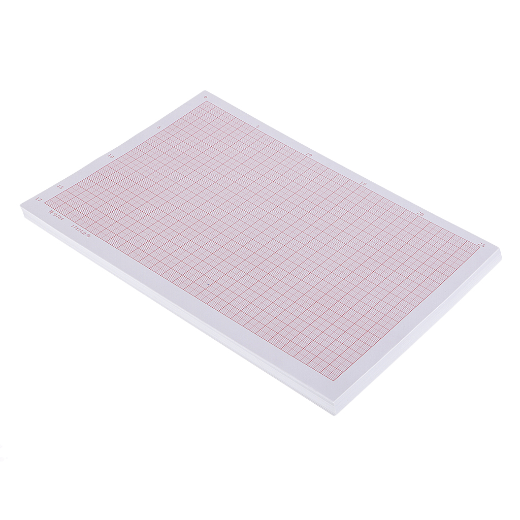 100 Piece A4 Coordinate Paper Graph Paper Calculating Paper Grid Squared Paper