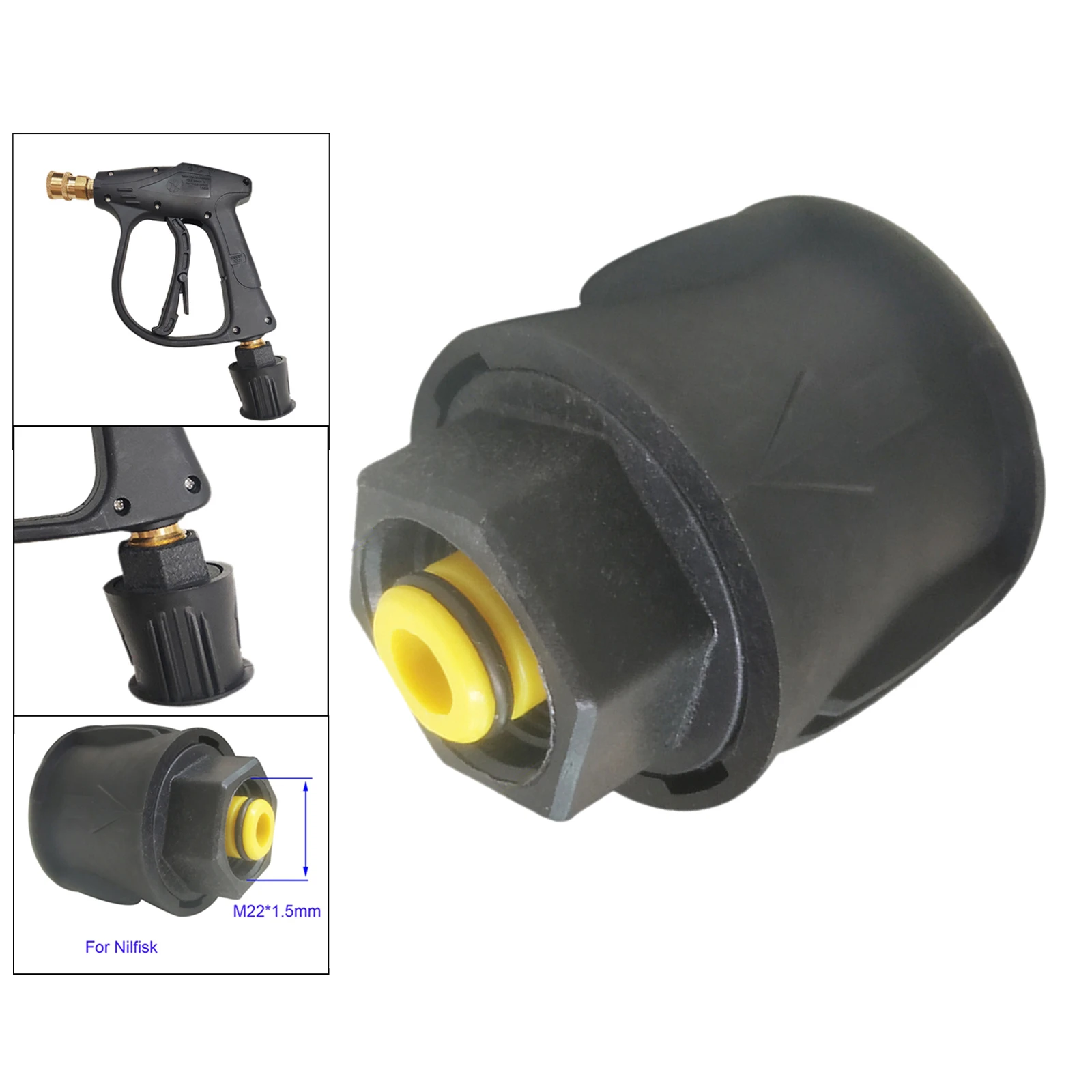 Washer Hose Adapter M22 Connector Converter Power Washer Fitting for Nilfisk