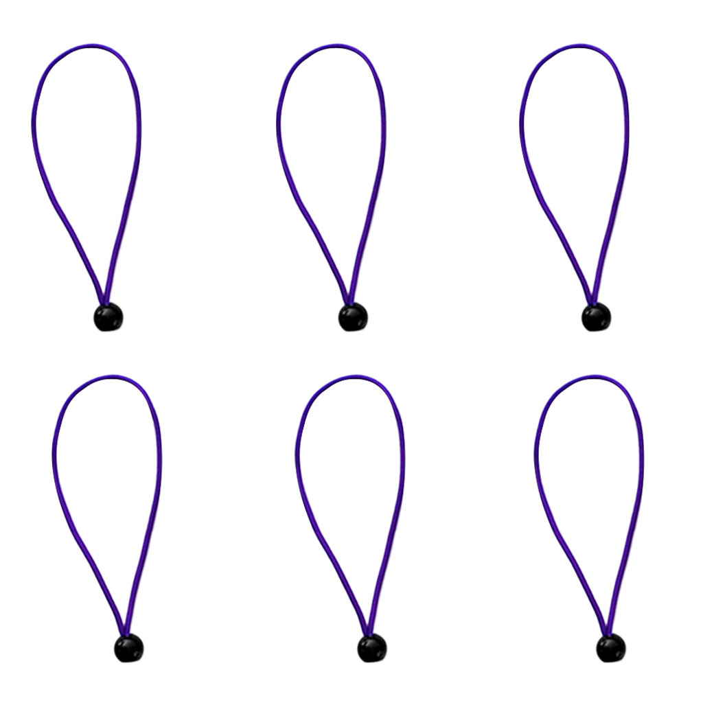 Pack of 6pcs 3mm 15cm Heavy Duty Ball Bungee Cords Tarp Canopy Flag Pole Tie down Ropes Elastic Straps