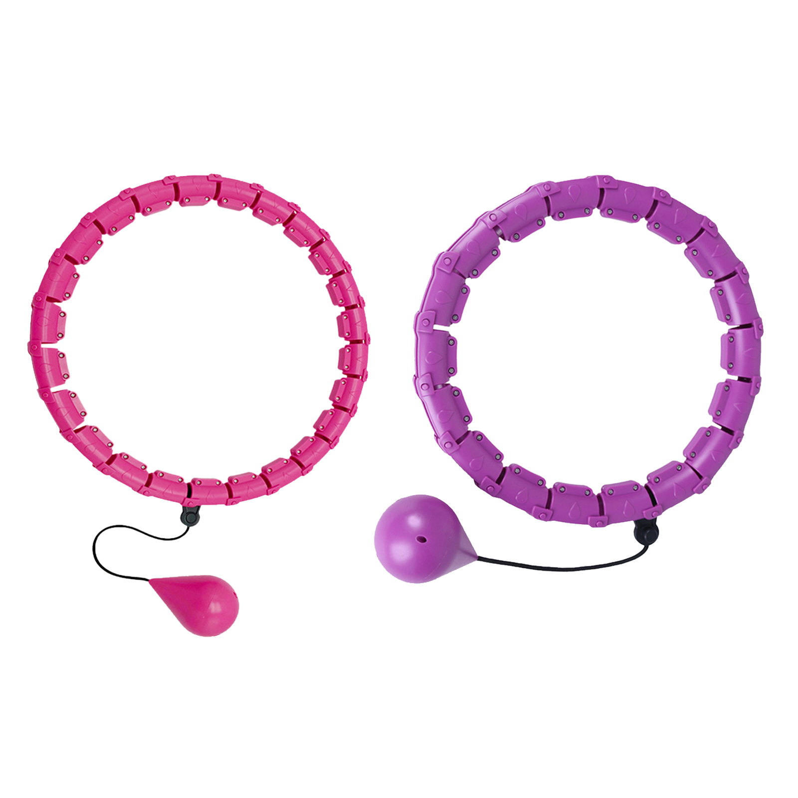 Hoop Adjustable Detachable Exercise Massage Belly Non-Fall Hoops Weight Loss