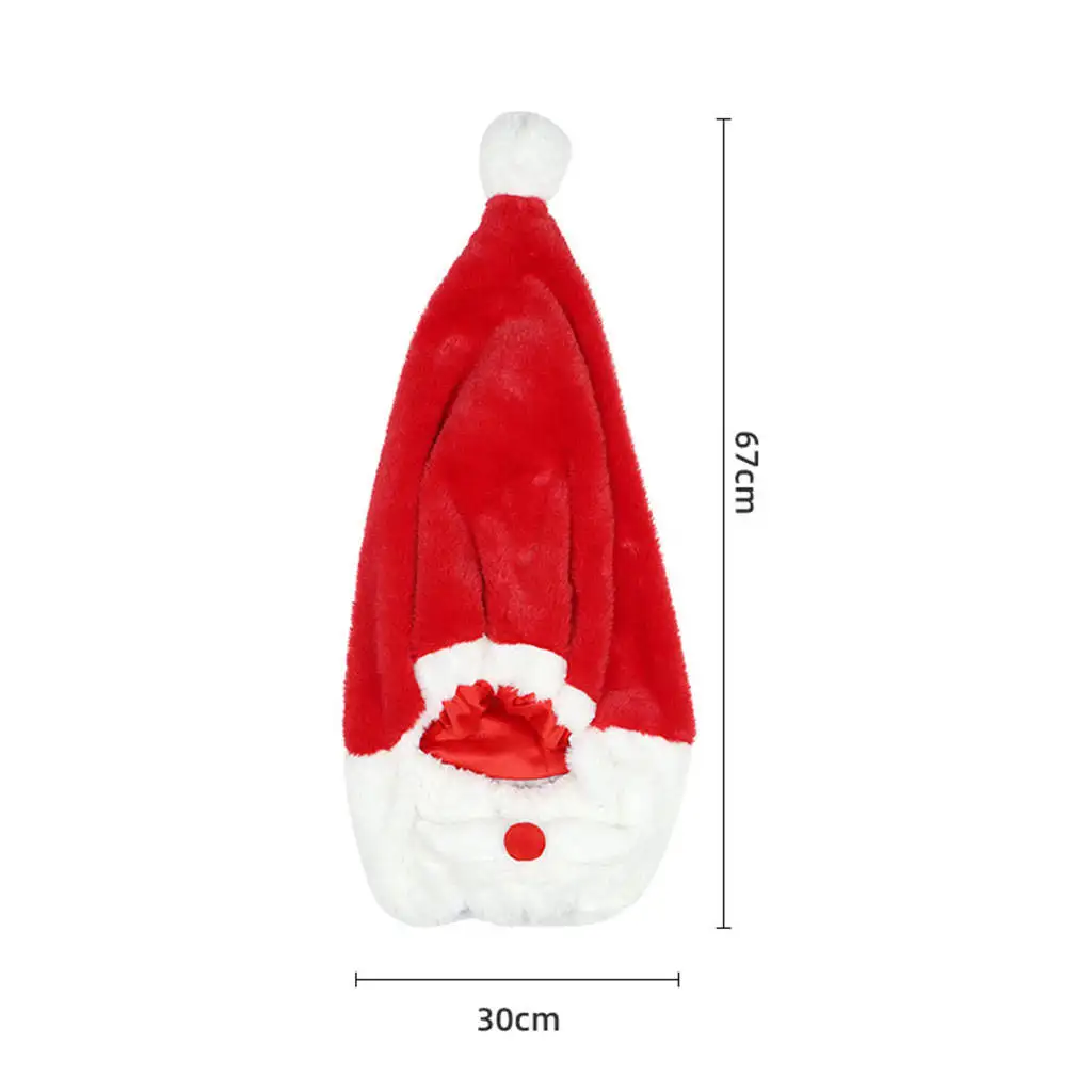 Santa Claus  Cover Christmas Funny Motorcycle Plush Crazy Rides Hat