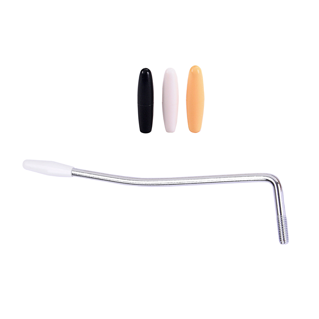 Chrome 5mm Thread Tremolo Arm Whammy Bar with 3pcs Tips for  ST Guitar