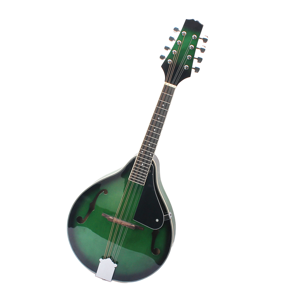 Mandolin Guitar Acoustic Electric Mandolins Musical Instrument Wood with Guard Board for Beginner Adults Green