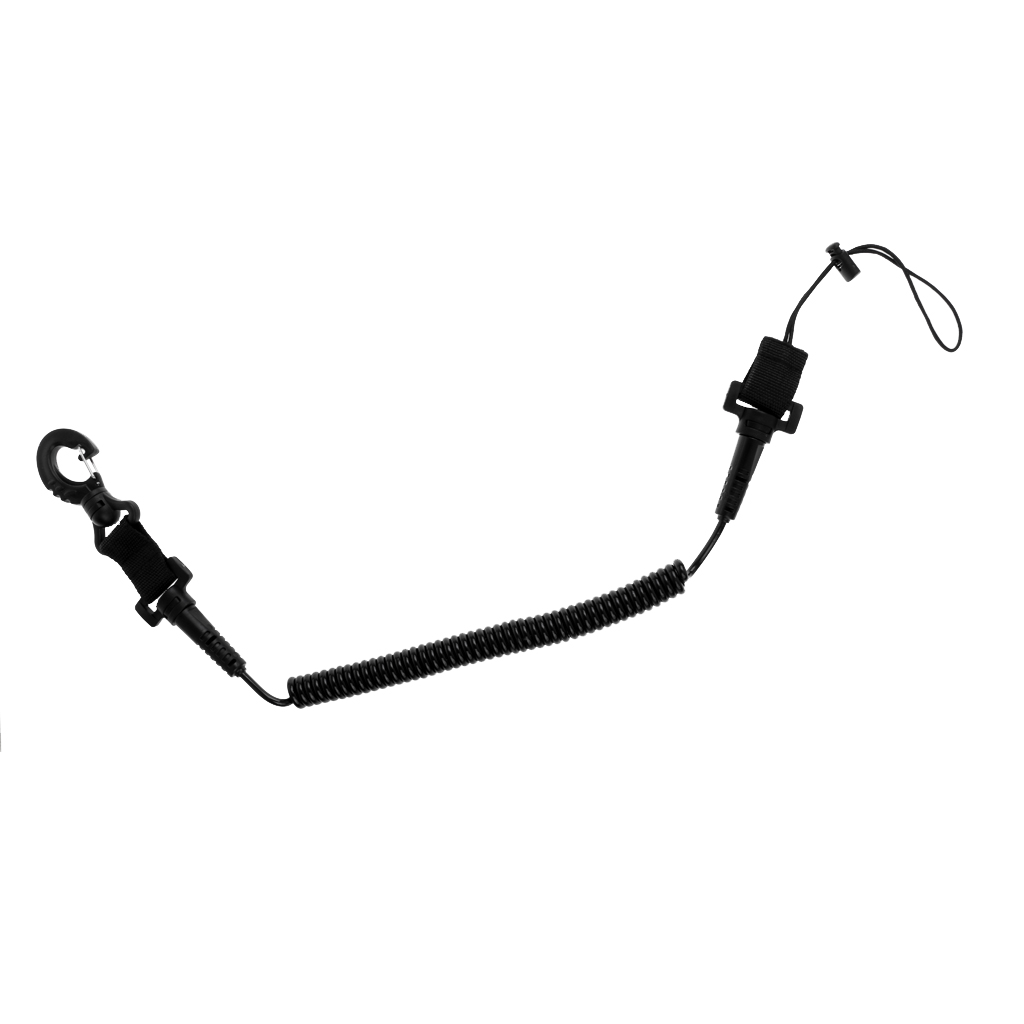 MagiDeal 20cm-150cm Spiral Coiled Scuba Diving Dive Camera Lanyard Webbing Strap Swivel Snap Clip Scuba Diving