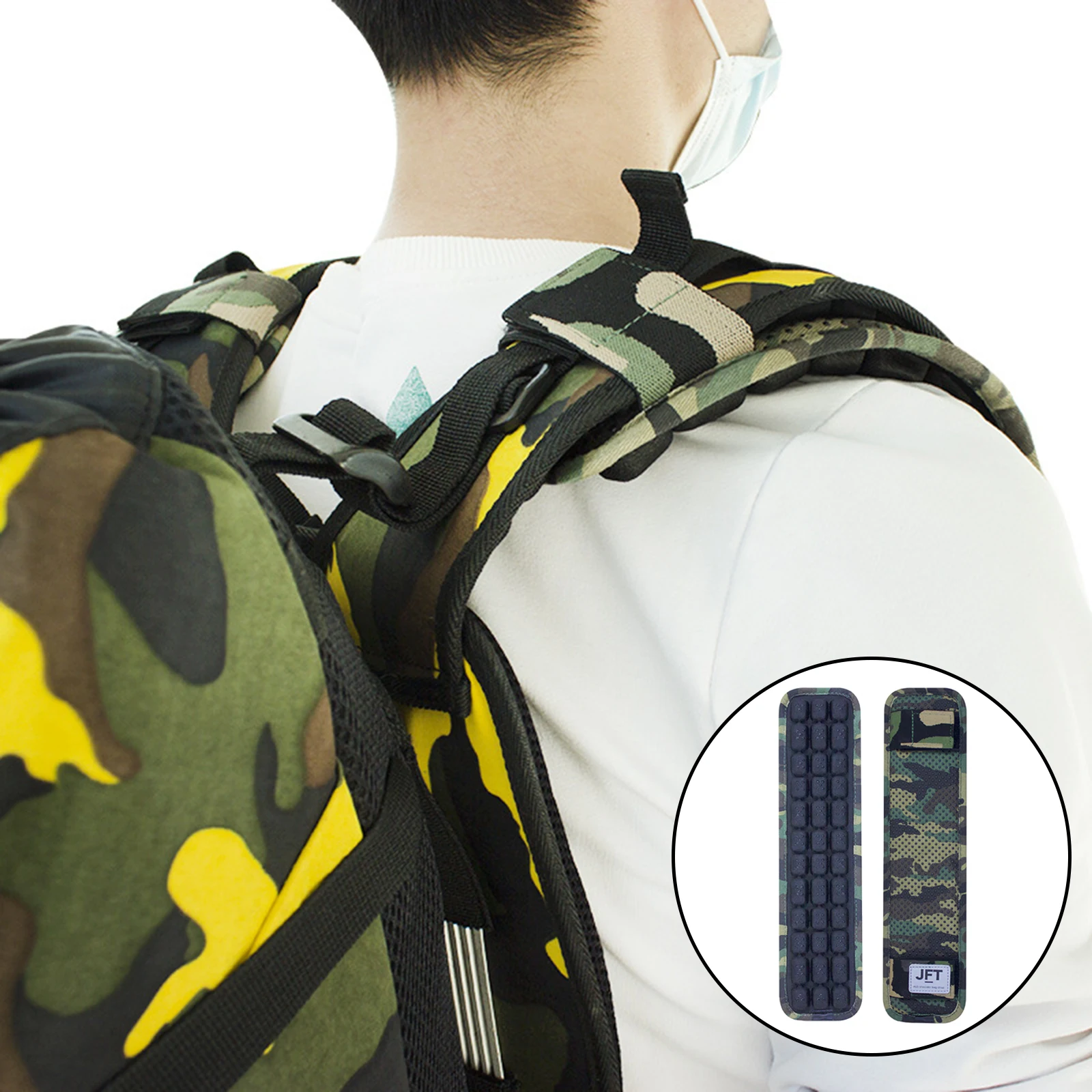 1 Pair Backpack Shoulder Strap Pad Cushion Bags Carrying Harness 33.5x8.5cm