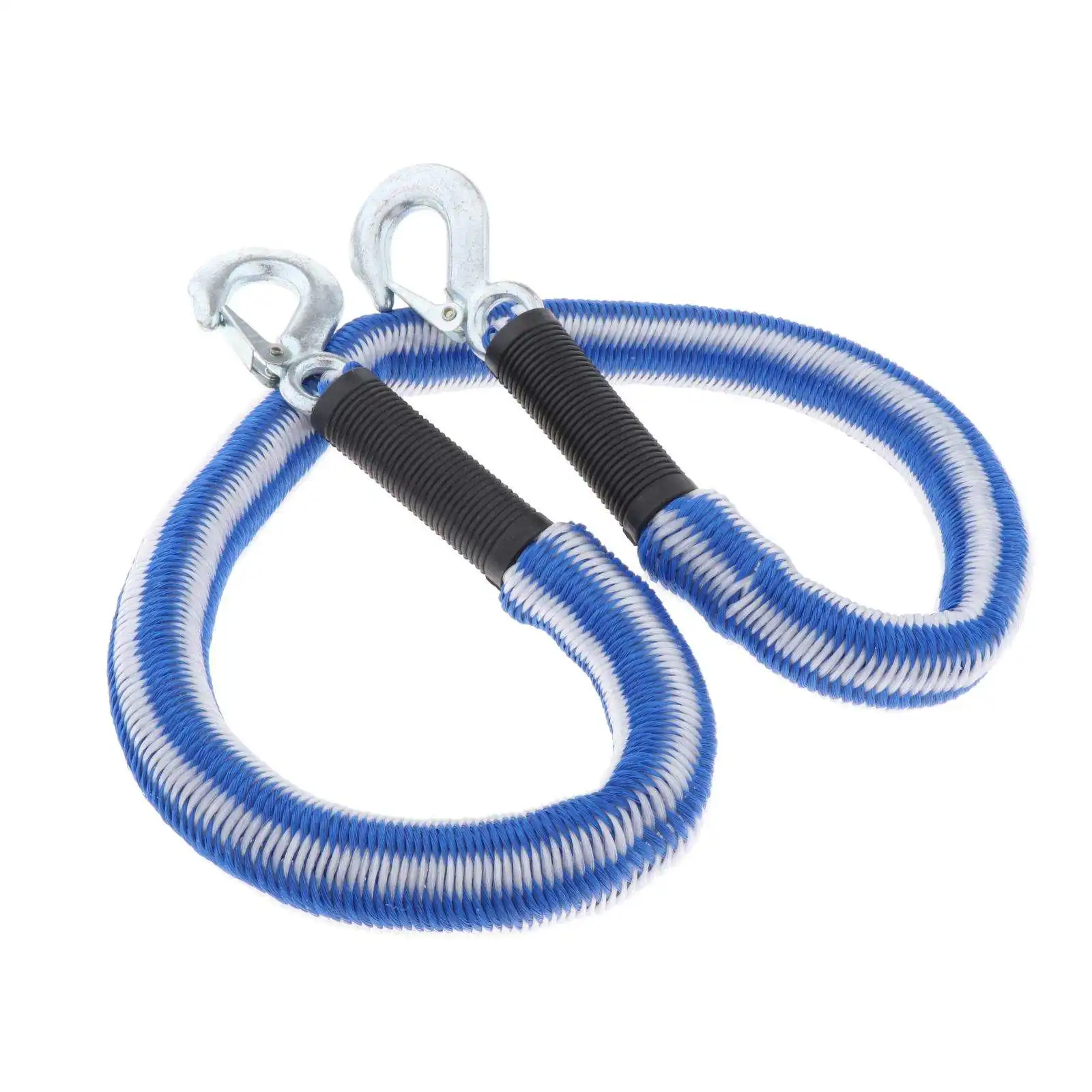 1 Ton Car Towing Rope Recovery Tow Strap with Safety Hooks 125x4cm, Easy to Install and Remove