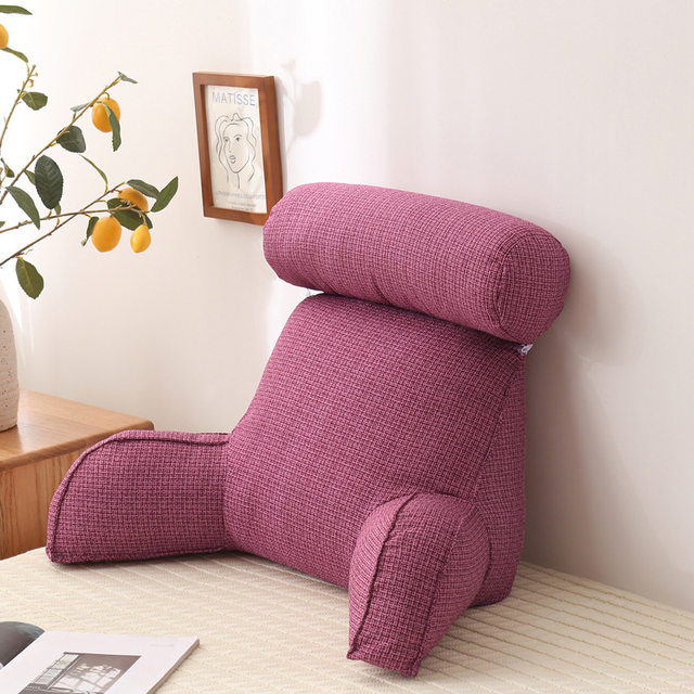 Almohada de lectura con reposabrazos, almohada de lectura con soporte de  espalda y cojín cómodo, almohada de soporte de cintura para cama, sofá,  sofá