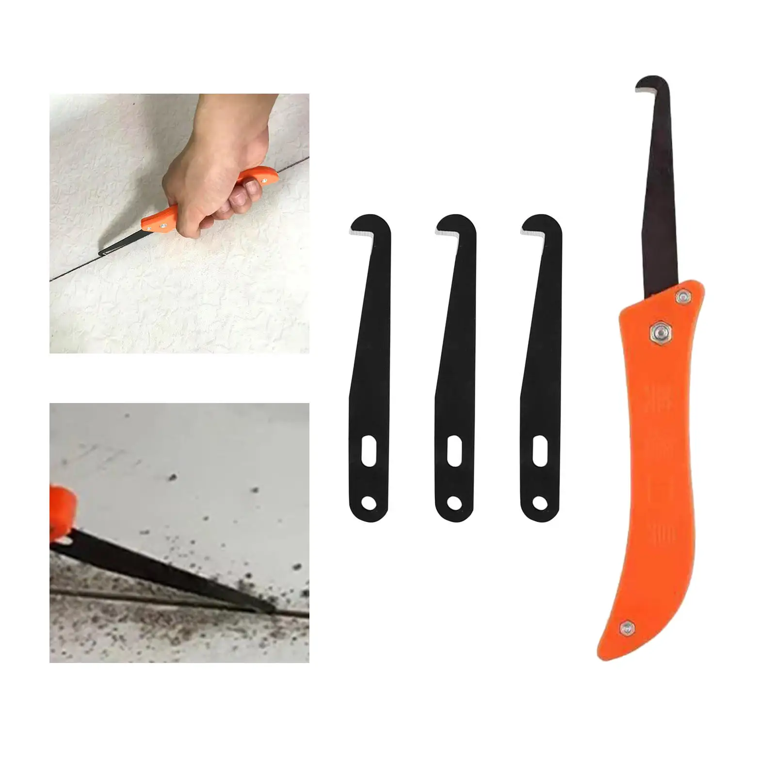 Tile Gap Repair Tool Hook Knife Professional Cleaning and Removal of Old Grout Hand Tools