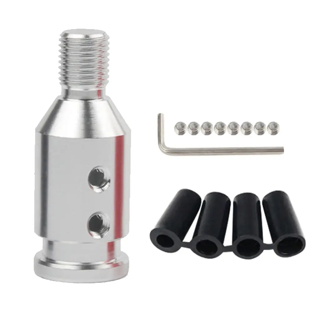 Custom Aluminum Universal  knob er Adapter for BMW Mini Non Threaded ers M10x1.5 (Silver)