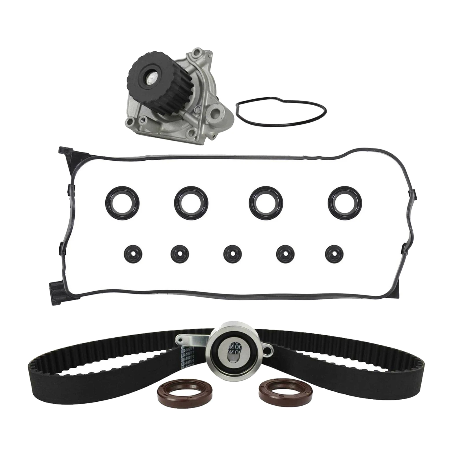 Black Professional Timing Belt Kit Fit for Honda Civic Del Sol 1.6L SOHC