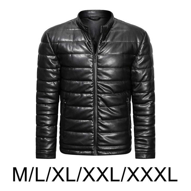 Men Down Coat Windproof Winter Padded Casual Slim Stand