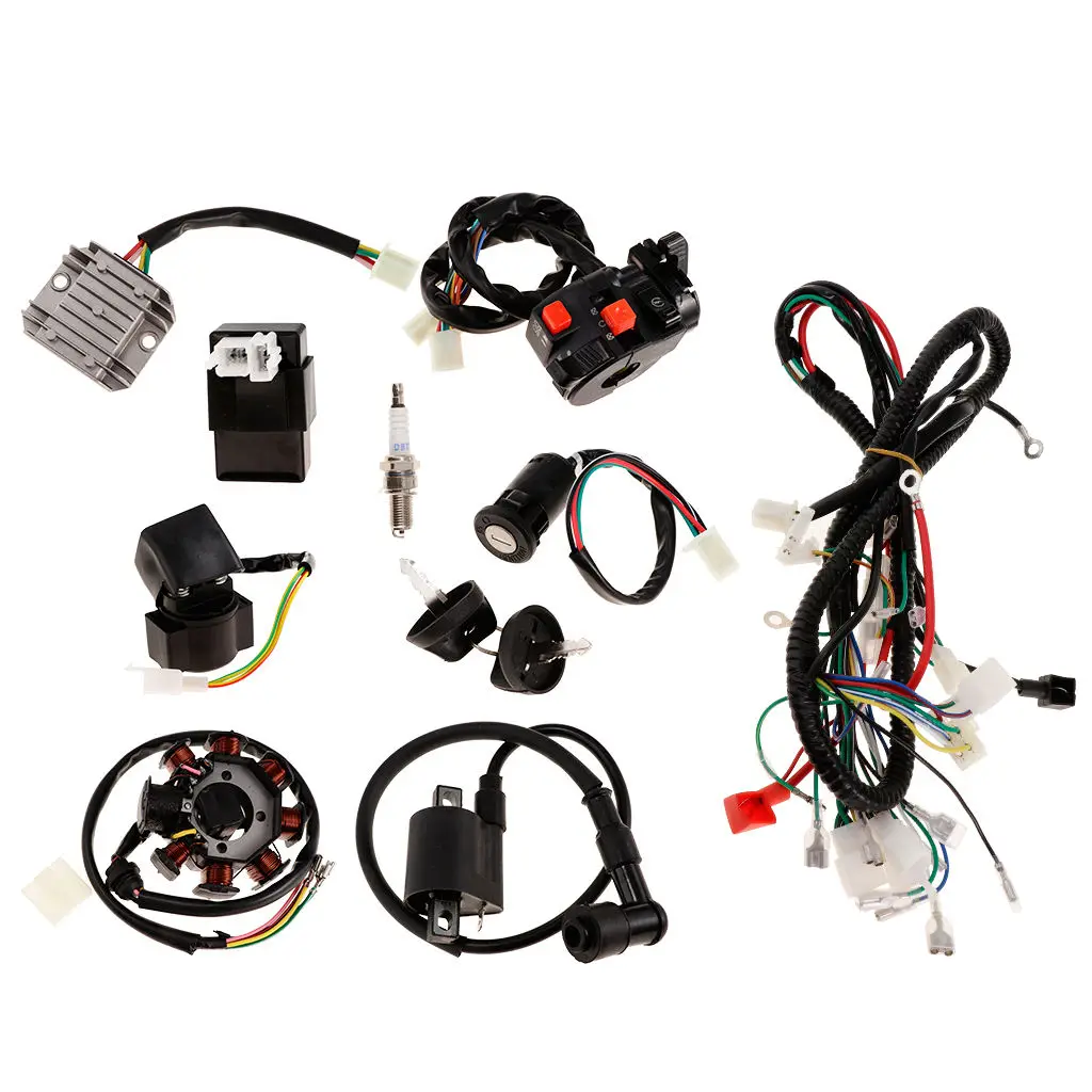 Complete Electrics CDI Coil Wiring Loom Harness Kit for 150cc 250cc ATV