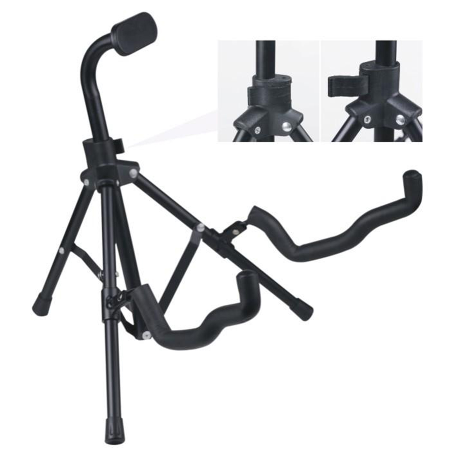 Guitar Ukulele Floor Stand Black Lightweight  Fits for Guitars Violin