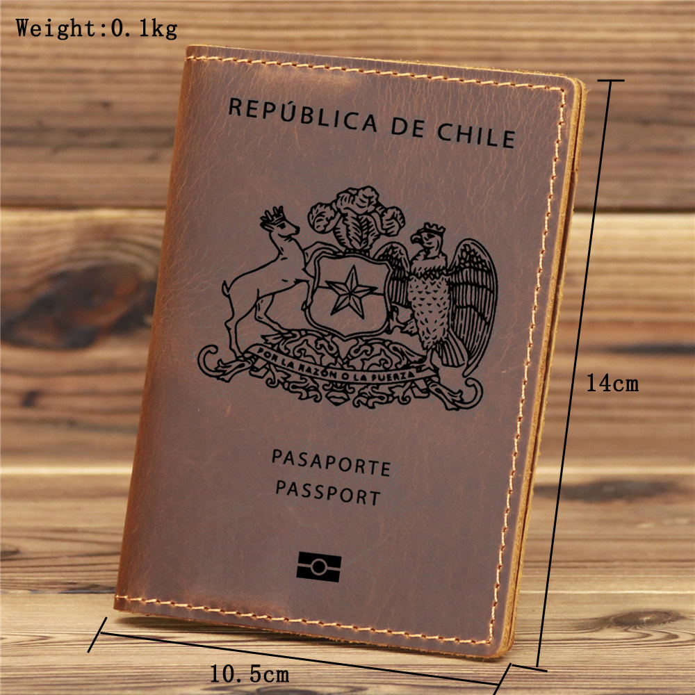 100% echtem Leder Chile Passport Abdeckung Rindsleder Funda Porta Pasaporte Mujer Full Grain Portapasaportes – Detail 2