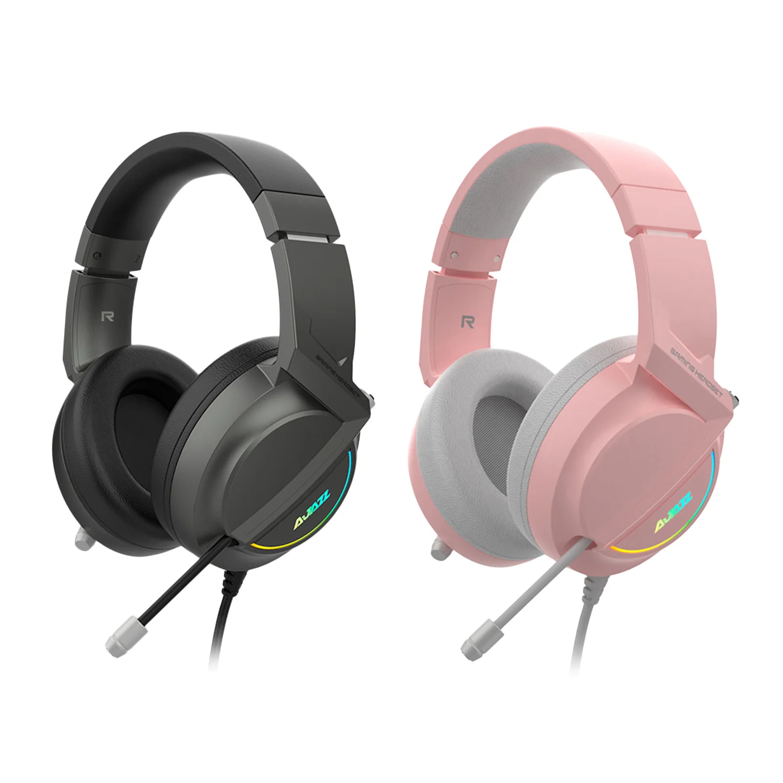 Ajazz AX365 Gaming Headset 7.1 Channel Surround Wired Headphones w/ Retractable MIC For Desktop Laptop