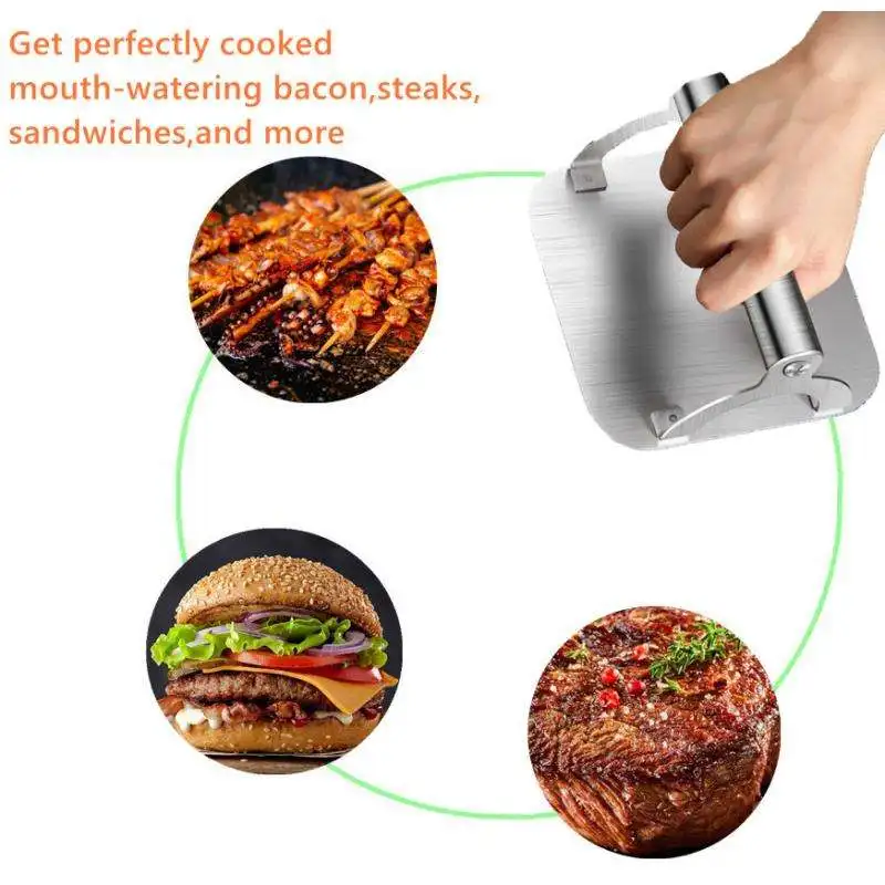 Burger Press for Griddle 5.9-Inch Grill Press Burger Smasher Cooking Utensil