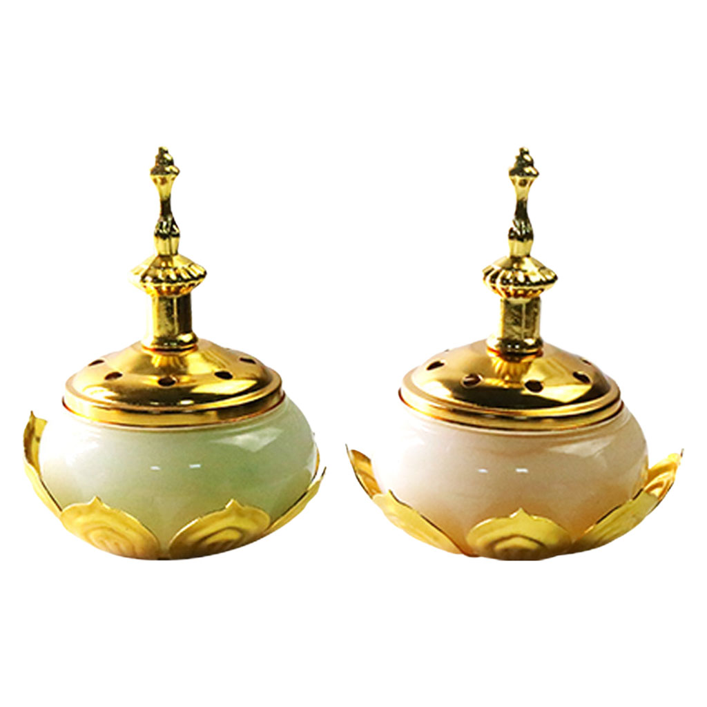 Modern Lotus Incense Burner Holder Frankincense Censer Indoor Bedroom Hotel Meditation Aromatherapy Home Fragrances Decor