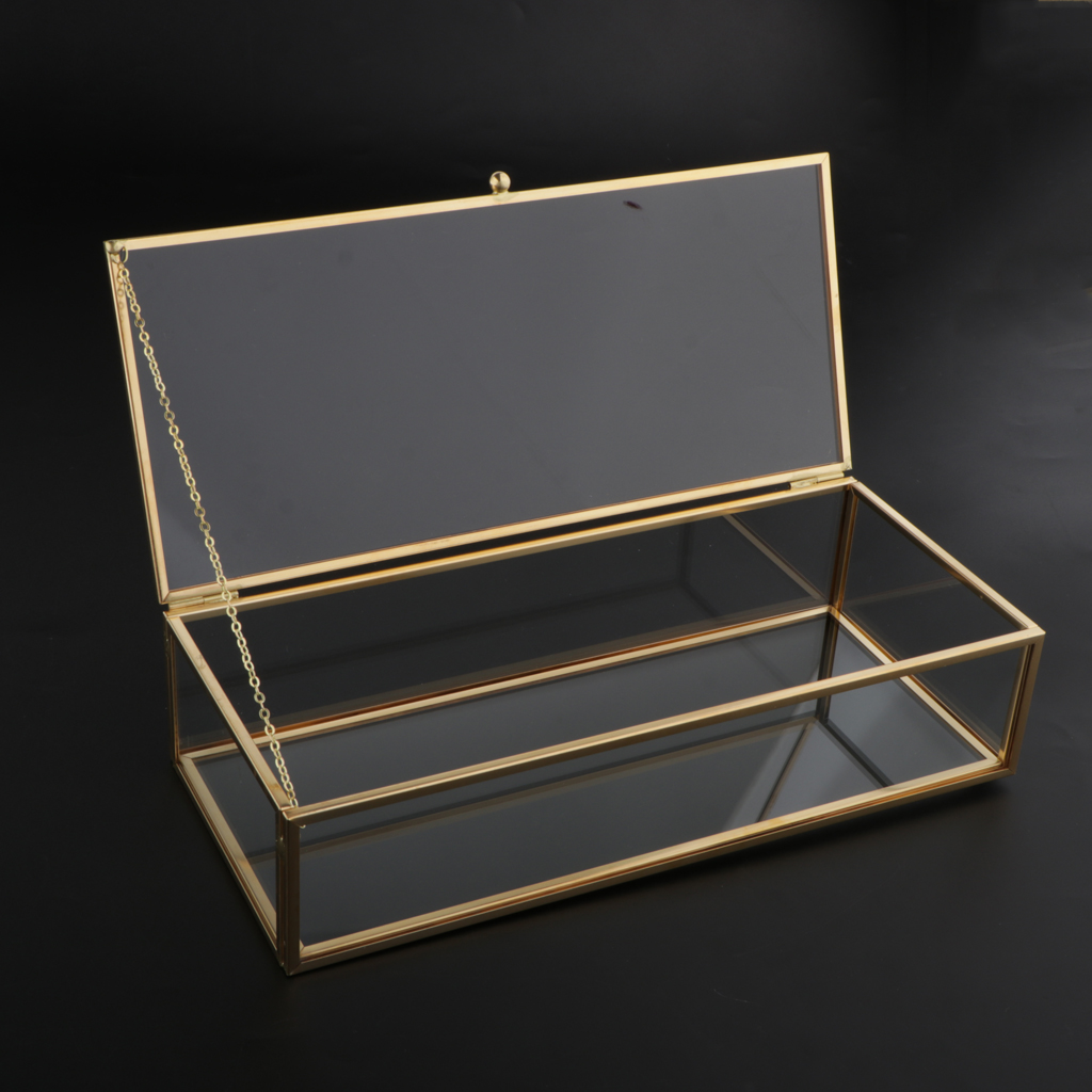Vanity Transparent Jewelry Storage Box Showcase Holder Geometric Terrarium for