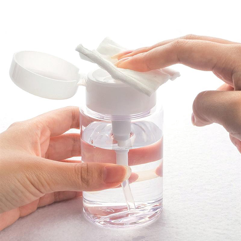 Best of 100ml 200ml Refillable Bottles Liquid Press Pumping Dispenser Bottle Push-type Bottling Plastic Nail Polish Remover Bottle Reviews & Tips - Image 2