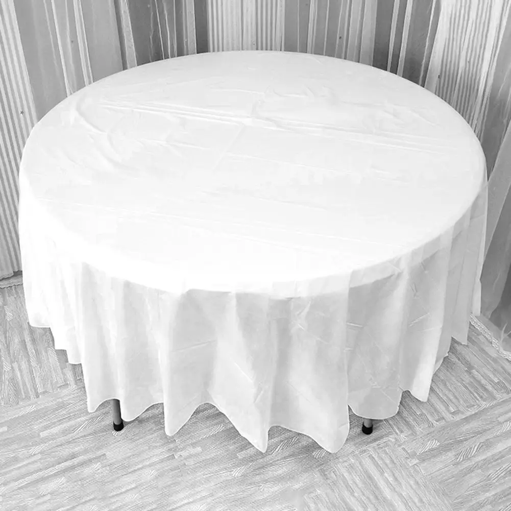 84 inch Round Tablecloth Table Cover for Banquet Wedding Party Decor Disposable 