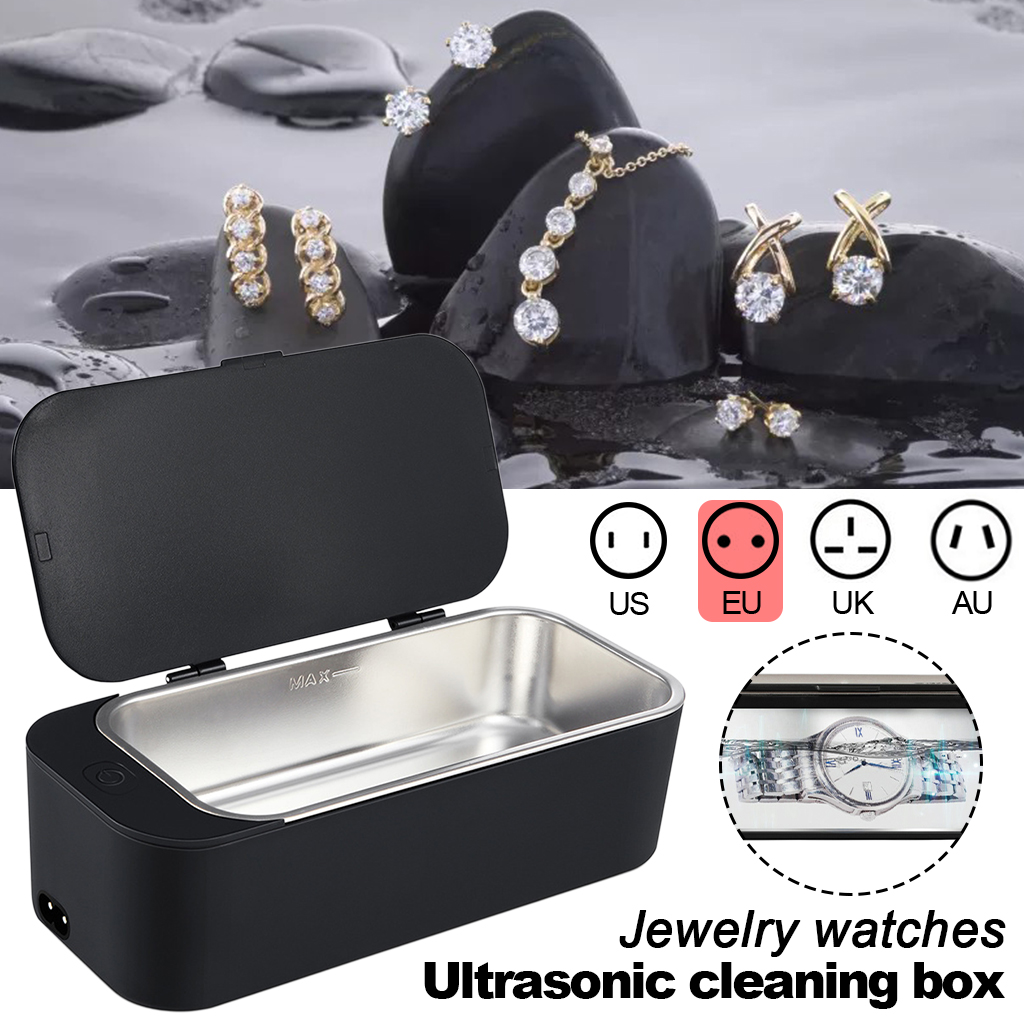 Handheld Ultrasonic Cleaner Small Scale Household Jewellery Watch Eyeglass Cleaning Box