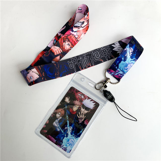 Anime Jujutsu Kaisen Lanyard for Keys USB ID Card Badge Holder Mobile Phone  Neck Straps Webbing Necklace Keychain Gift