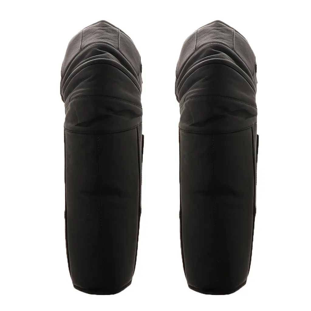 Anti-cold Warm Knee Pads, Motorcycle Riding Knee Brace Leg Sleeves, Hook & Loop Leg Guards Protector Windproof in Winter Long