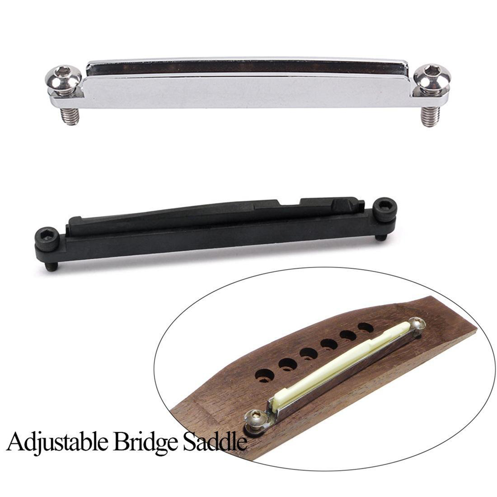 6-Strings Guitar Adjustable Saddle Rail Repair Replacement Broken Old Accs