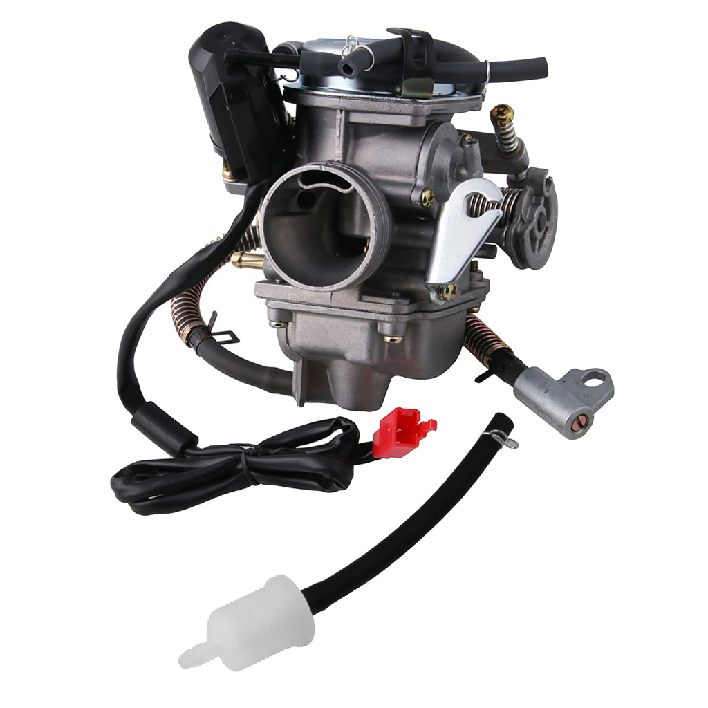 24mm Carburetor Carb Assy 4 Stroke Fit for GY6 125 150cc Scooters ATV Go Karts