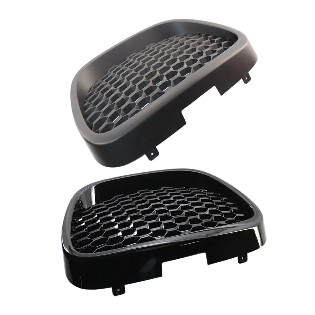 Front Honeycomb Grill Grille Black Racing Badgeless Mesh Sport Grills for Seat Leon MK2 1P1 06-09 Protector Car Styling