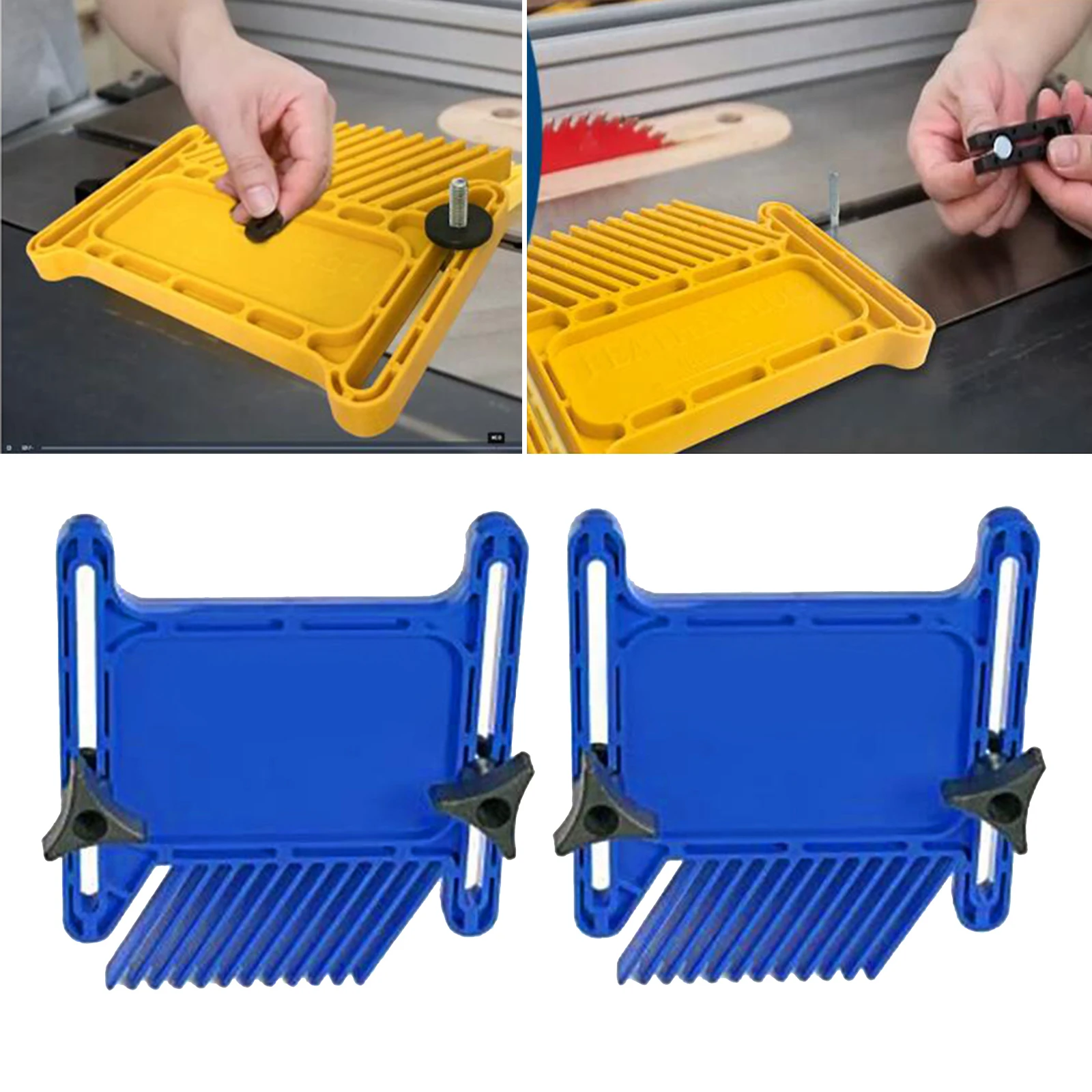 Featherboard Feather Board Woodworking Auxiliary Tool - Used on Table Saw Router Miter Gauge Slot