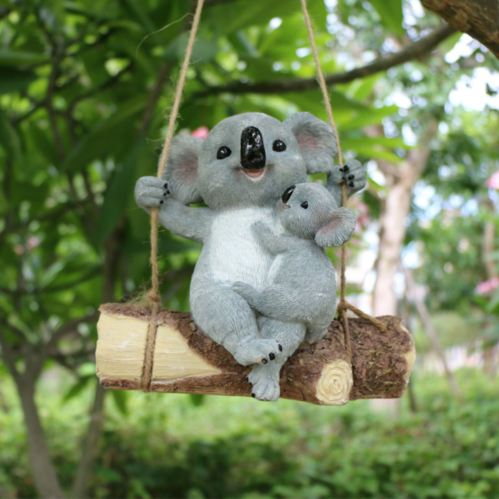 Resin Koala Animal Figurines Outdoor Fairy Garden Figurine Yard Hanging Ornament Decoration Statue Sculptture Kid Gifts