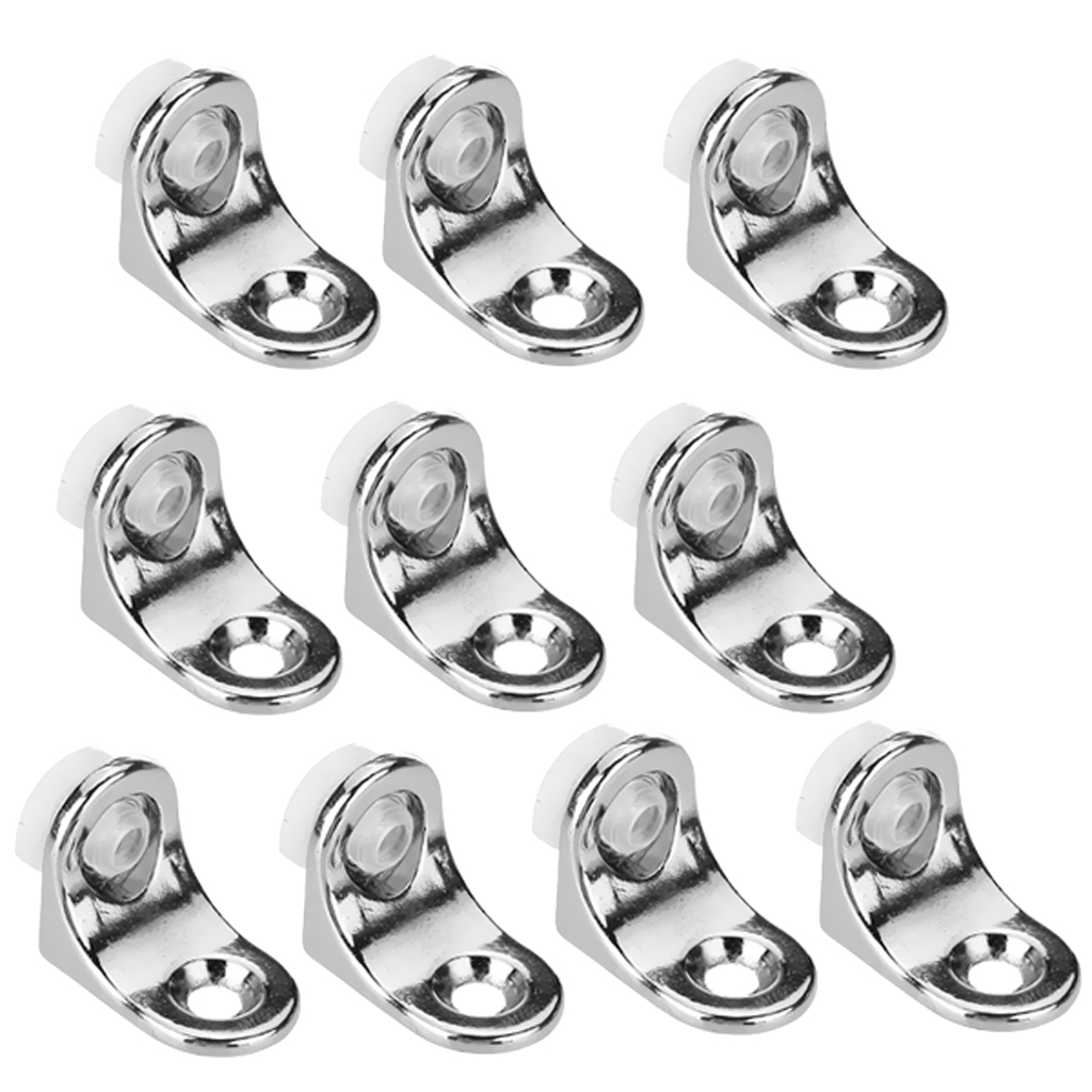 10pcs Glass Shelf Right Angle Fixing Clip Bracket with Suction Cup for Home Tool