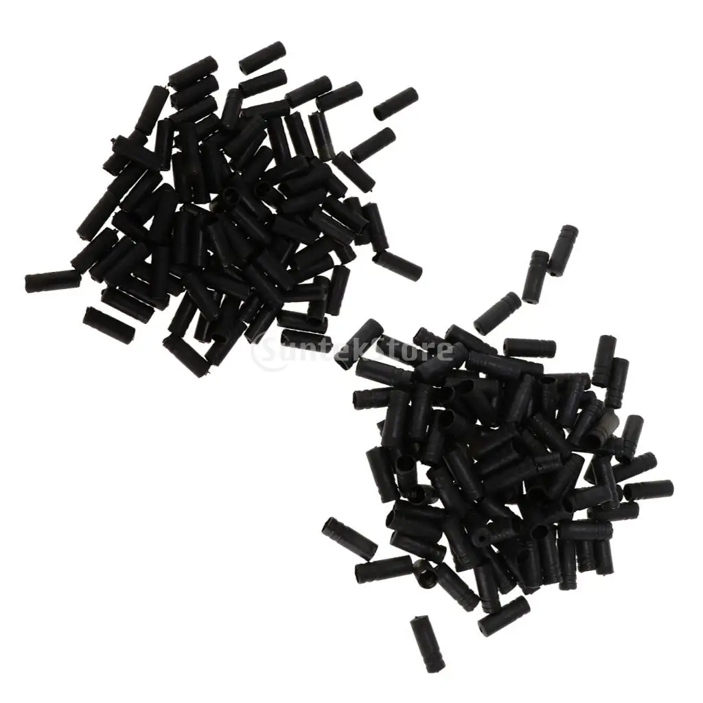 Pack Of 100  Brake er Inner Cable Tips Wire End Caps Black