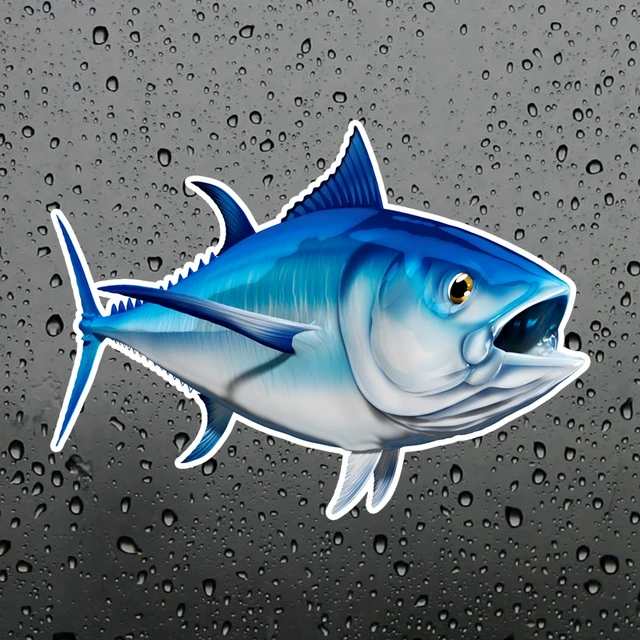 Creative Fine Decal Bluefin Tuna Fish Fishing Car Stickers 3d